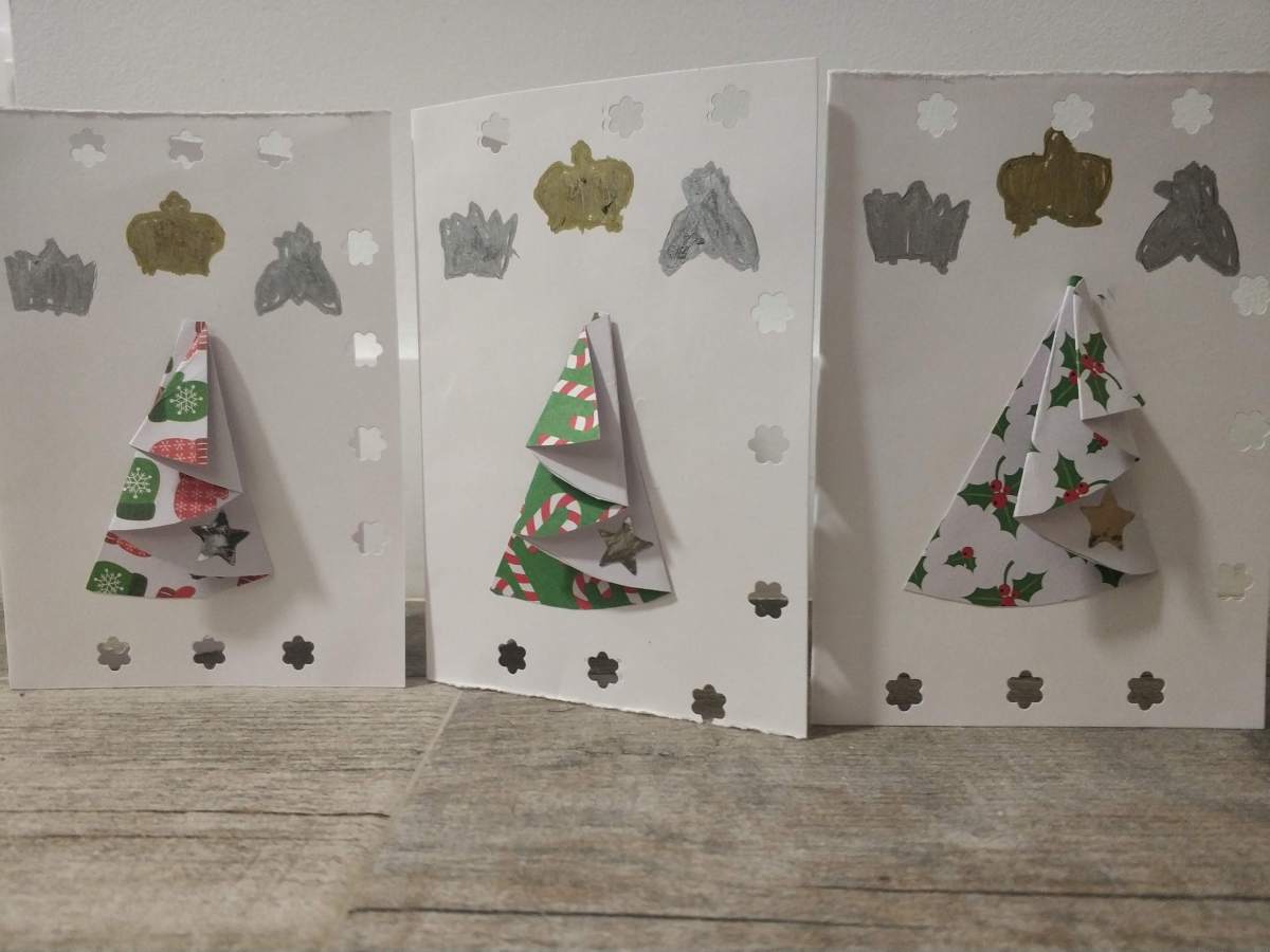 tarjetas de navidad con papel DIY